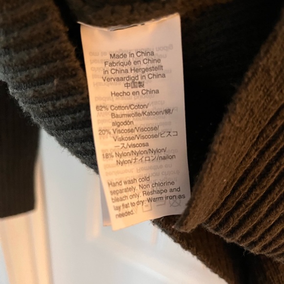 Madewell Khaki Ribbed Crew Neck Sweater - Picture 4 of 4